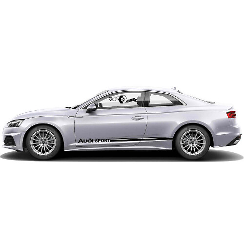 Juego de vinilos adhesivos de franjas laterales con logotipo Audi para Audi A5