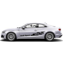 Juego de vinilos adhesivos de franjas laterales con logotipo Audi para Audi A5_2