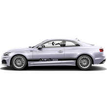 Juego de adhesivos vinilo con franjas laterales y logo Q3 para Audi Q3_4