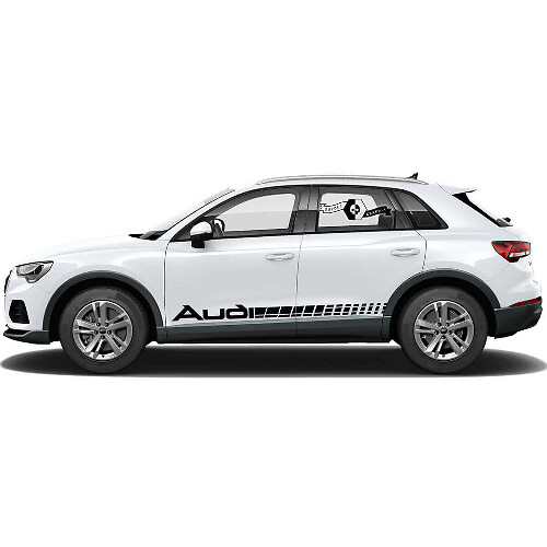 Juego de Pegatinas de Vinilo con Rayas Laterales Estroboscópicas de Marca para Audi Q3