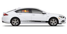 Juego de vinilos laterales con rayas decoradas y texto personalizado para Buick Regal_4