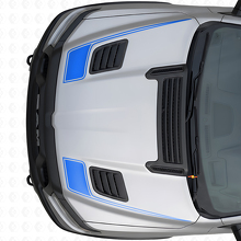 Juego de pegatinas de vinilo para capó con contorno estilo palo de hockey para Dodge Ram Sport 2019+_2