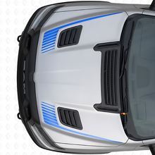 Juego de adhesivos de vinilo estilo estroboscópico con forma de palo de hockey para capó Dodge Ram Sport 2019+_2