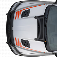 Juego de adhesivos de vinilo estilo estroboscópico con forma de palo de hockey para capó Dodge Ram Sport 2019+_4