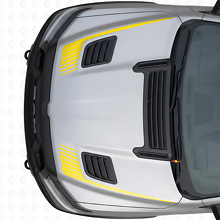 Juego de adhesivos de vinilo estilo estroboscópico con forma de palo de hockey para capó Dodge Ram Sport 2019+_5