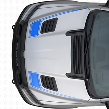 Juego de Vinilos de Tiras Personalizadas con Texto Contorneado para Capó Dodge Ram Sport 2019+_2