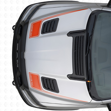 Juego de Vinilos de Tiras Personalizadas con Texto Contorneado para Capó Dodge Ram Sport 2019+_4