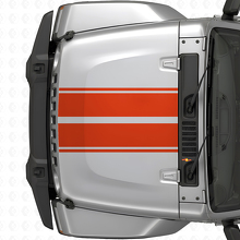 Vinilo adhesivo con rayas de contorno dobles para capó para Jeep Wrangler 2007+_4