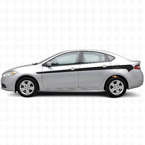 Juego de adhesivos de vinilo con franjas laterales decorativas para Dodge Dart 2013+