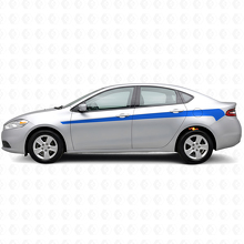 Juego de adhesivos de vinilo con franjas laterales decorativas para Dodge Dart 2013+_2