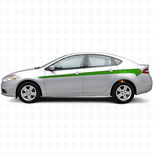 Juego de adhesivos de vinilo con franjas laterales decorativas para Dodge Dart 2013+_3