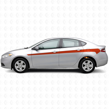 Juego de adhesivos de vinilo con franjas laterales decorativas para Dodge Dart 2013+_4
