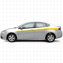 Juego de adhesivos de vinilo con franjas laterales decorativas para Dodge Dart 2013+_5