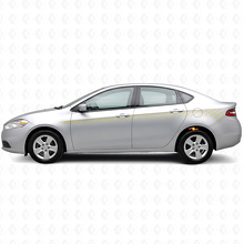 Juego de Vinilos de Tiras Laterales de Contorno de Estroboscopio para Dodge Dart 2013+_5