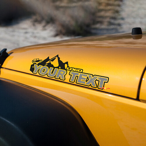 Calcomanías de Vinilo con Estilo de Letras de Montaña para Edición Jeep Wrangler