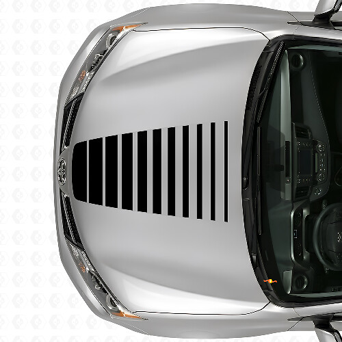 Calcomanía de vinilo de franjas expansivas para capó con luz estroboscópica para Toyota RAV4 2013+