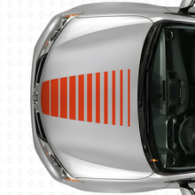Calcomanía de vinilo de franjas expansivas para capó con luz estroboscópica para Toyota RAV4 2013+_4