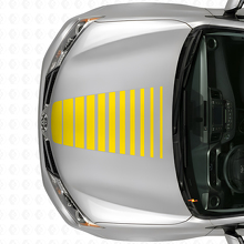 Calcomanía de vinilo de franjas expansivas para capó con luz estroboscópica para Toyota RAV4 2013+_5