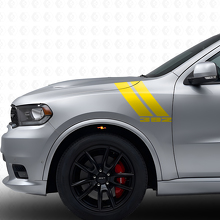 Kit de calcomanías de vinilo con rayas dobles 392 para guardabarros delantero para Dodge Durango 2011+_5