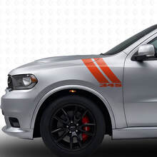 Kit de pegatinas de vinilo de doble banda 345 para guardabarros delantero para Dodge Durango 2011+_4