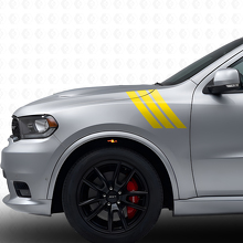 Kit de calcomanías de vinilo con triple raya para guardabarros delantero para Dodge Durango 2011+_5