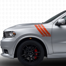Kit de vinilos con 3 franjas triples para guardabarros delantero para Dodge Durango 2011+_4