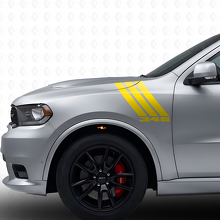 Kit de vinilos con 3 franjas triples para guardabarros delantero para Dodge Durango 2011+_5
