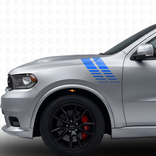Kit de Pegatinas Vinilo de Franjas de Guardabarros Delantero con Estrobos Dobles para Dodge Durango 2011+_2