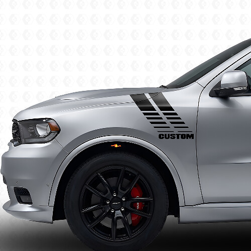 Kit de Pegatinas de Vinilo con Franjas Estroboscópicas Personalizadas para Guardabarros Delantero para Dodge Durango 2011+
