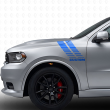 Kit de Pegatinas de Vinilo con Franjas Estroboscópicas Personalizadas para Guardabarros Delantero para Dodge Durango 2011+_2