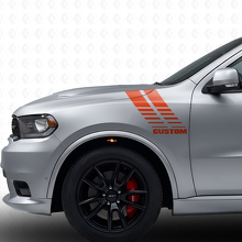 Kit de Pegatinas de Vinilo con Franjas Estroboscópicas Personalizadas para Guardabarros Delantero para Dodge Durango 2011+_4