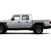 Kit de pegatinas de vinilo de franjas laterales doble contorno para Jeep Gladiator_3