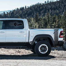 Kit de vinilos adhesivos de franjas laterales traseras Hemi Rebel para Dodge Ram Rebel 2021+_2