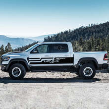 Juego de adhesivos vinilo de franjas laterales estilo TRX para Dodge Ram Rebel 2021+_2
