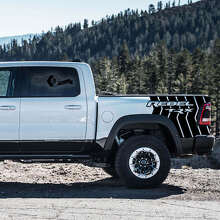 Kit de calcomanías de vinilo franjas laterales para cama TRX Rebel para Dodge Ram Rebel 2021+_3