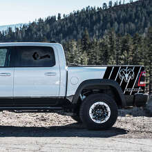 Kit de calcomanías de vinilo franjas laterales para cama TRX Rebel para Dodge Ram Rebel 2021+_4
