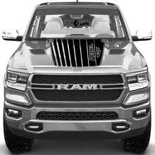 Calcomanía de vinilo con franjas para capó TRX Rebel para Dodge Ram Rebel 2021+_2