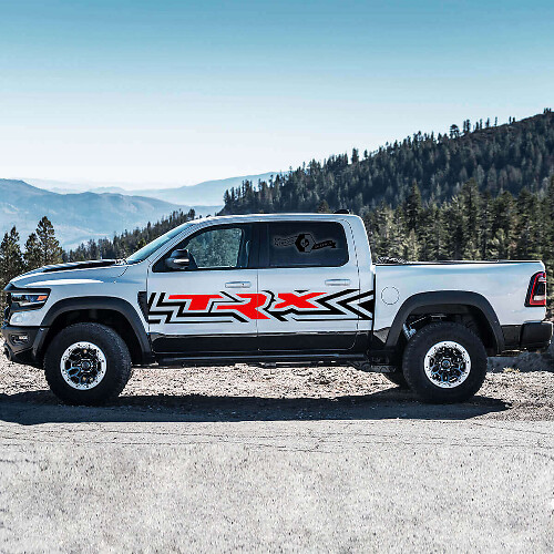 Kit de vinilos adhesivos laterales TRX para Dodge Ram Rebel TRX 2021+_1