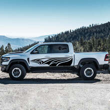 Kit de Pegatinas Laterales Vinilo con Llamas Estilo Tribal para Dodge Ram Rebel TRX 2021+_2
