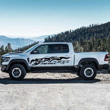 Kit de Pegatinas Laterales Vinilo con Llamas Estilo Tribal para Dodge Ram Rebel TRX 2021+_3