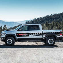 Kit de pegatinas adhesivas de vinilo de franjas laterales Rebel TRX para Dodge Ram Rebel TRX 2021+_2