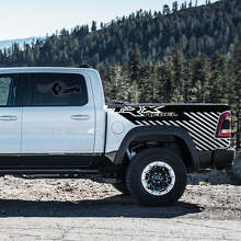 Juego de calcomanías de vinilo de franjas laterales TRX Rebel para Dodge Ram Rebel 2021+_2