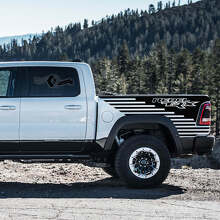 Juego de calcomanías de vinilo con franjas laterales estilo estroboscópico para Dodge Ram Rebel 2021+_3