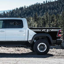 Juego de calcomanías de vinilo con franjas laterales estilo estroboscópico para Dodge Ram Rebel 2021+_4