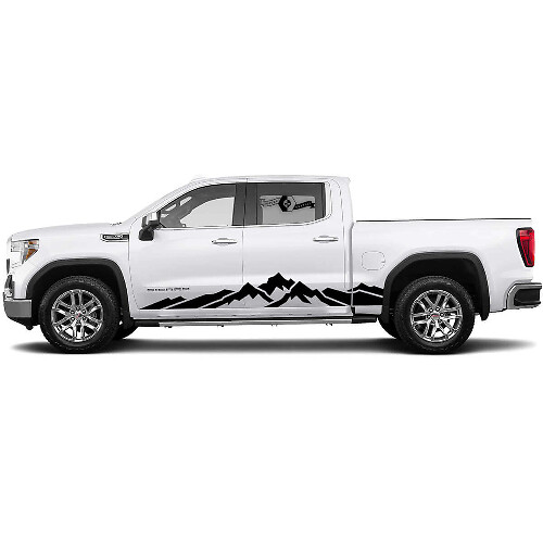 Kit de calcomanías laterales de vinilo Mountain Range para GMC Sierra