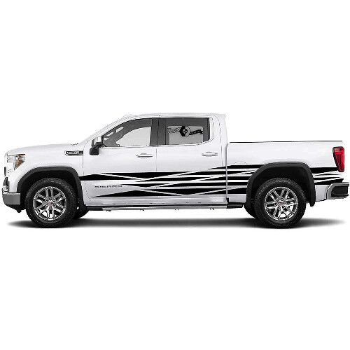 Kit de vinilos laterales con rayas abstractas para GMC Sierra