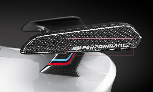 BMW m performance nuevas calcomanías de vinilo para alerón
