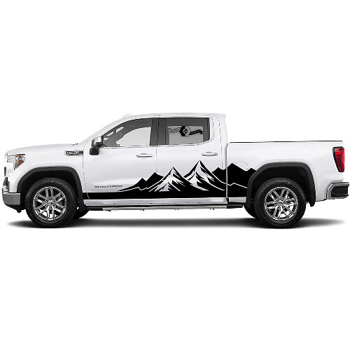Kit de vinilo lateral de montañas enormes para GMC Sierra