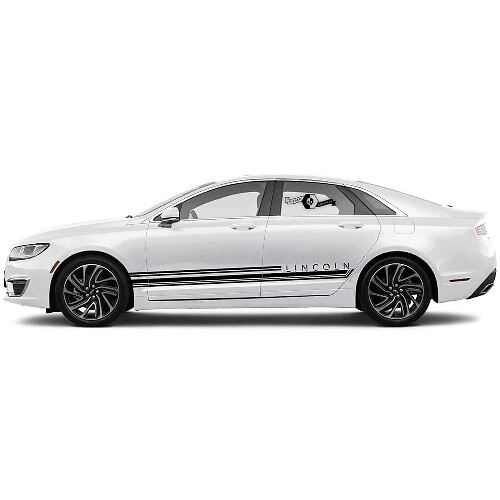 Kit de vinilos decorativos de franjas laterales para Lincoln MKZ_1
