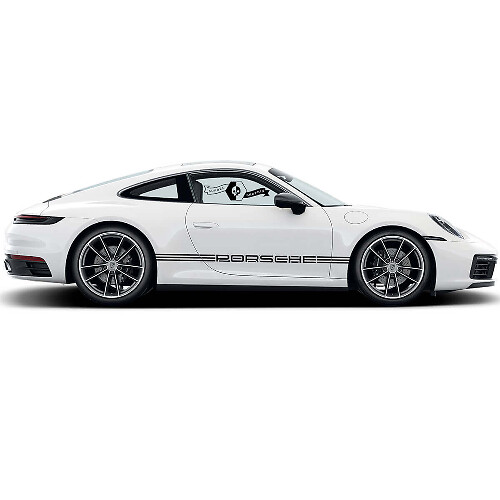 Kit de vinilos con franjas laterales de marca para Porsche Carrera 911_1